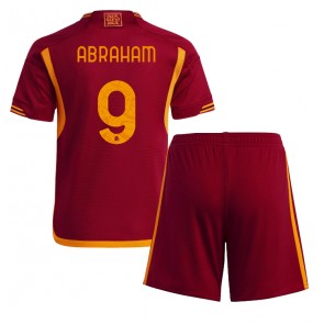 AS Roma Tammy Abraham #9 Hemmaställ Barn 2023-24 Kortärmad (+ Korta byxor)